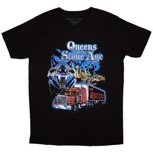 Queens Of The Stone Age Unisex Adult Wold Skyline T-Shirt / Black